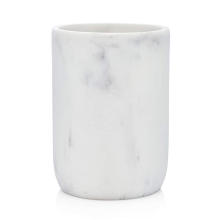 Blanc Collection Weißer Marmorbadezimmer-Becher für Eitelkeits-Countertops